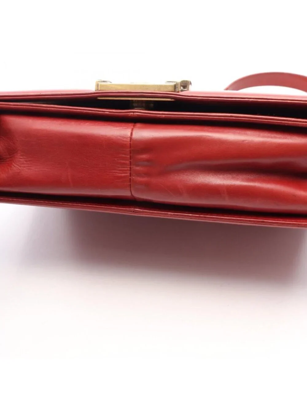Chanel Shoulder Bag Boy Red Leather Chain